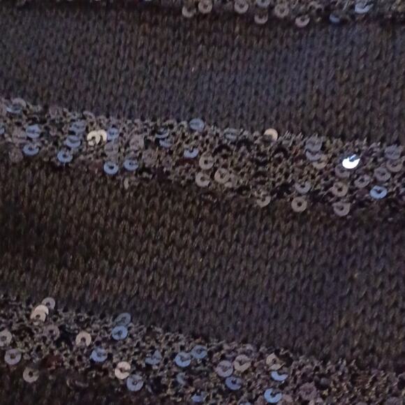 New York & Company Women's Navy Scarf With Sequins. - Picture 2 of 7